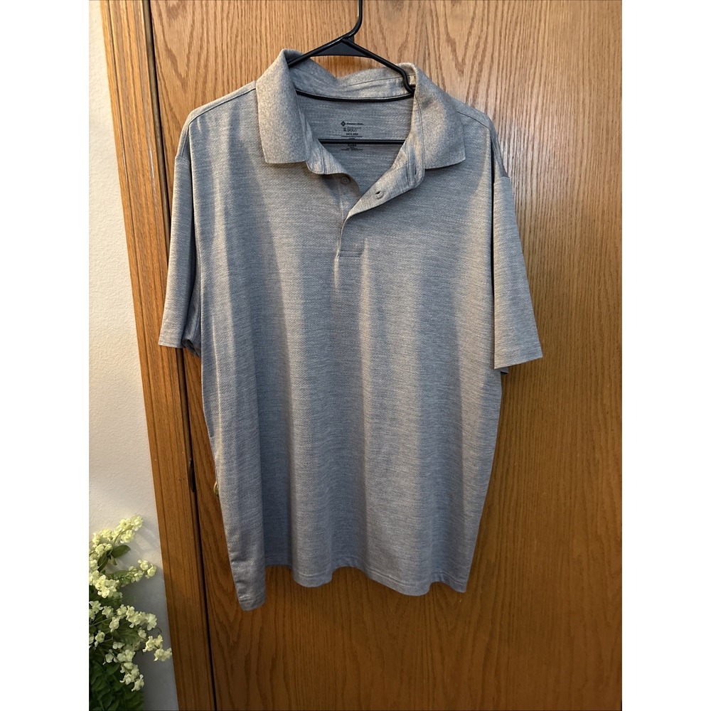 Men's XL Gray Performance Polo Golf Shirt